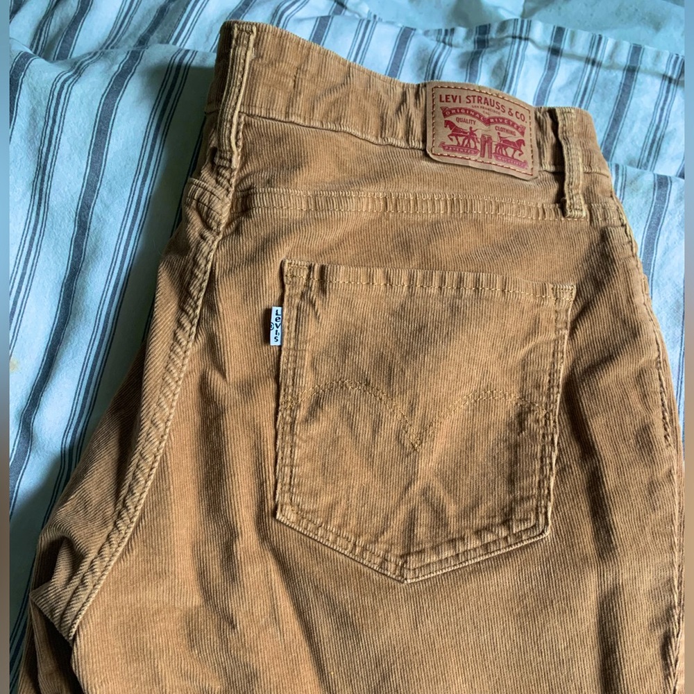 Dusty brown corduroyed 721 high rise skinny jeans